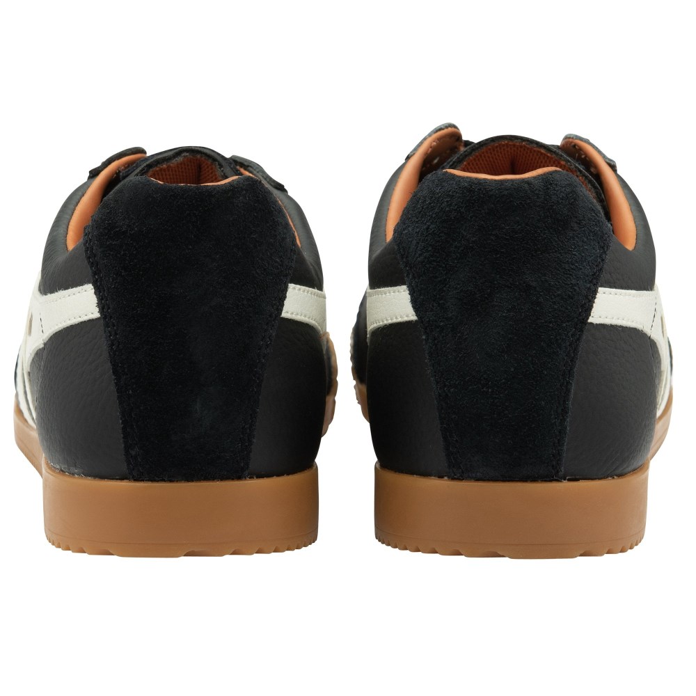 Gola Classics Men's Harrier Leather Sneakers - Black/White/Moody Orange