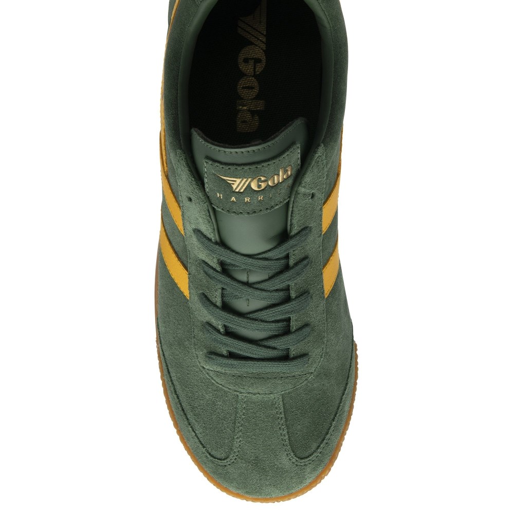 Gola Classics Men's Harrier Suede Sneakers - Evergreen/Sun