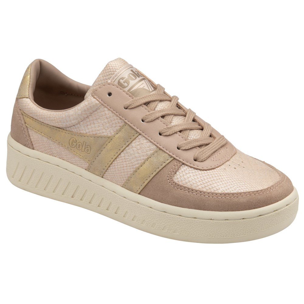 Gola Classics Women's Grandslam Lizard Sneakers - Blush Pink/Gold