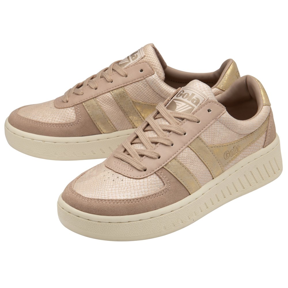 Gola Classics Women's Grandslam Lizard Sneakers - Blush Pink/Gold