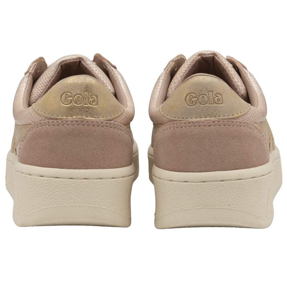 Gola Classics Women's Grandslam Lizard Sneakers - Blush Pink/Gold