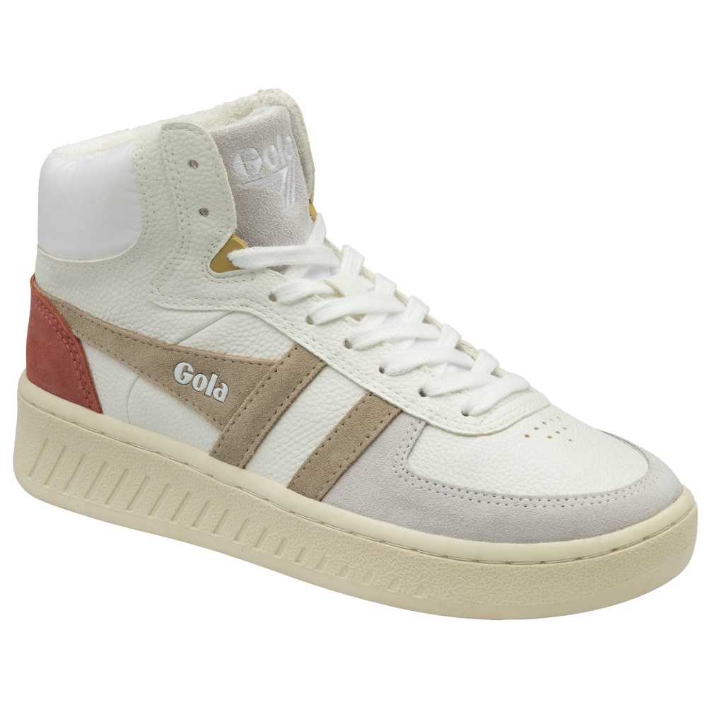Gola Classics Women's Slam Trident Sneakers - White/Bone/Clay