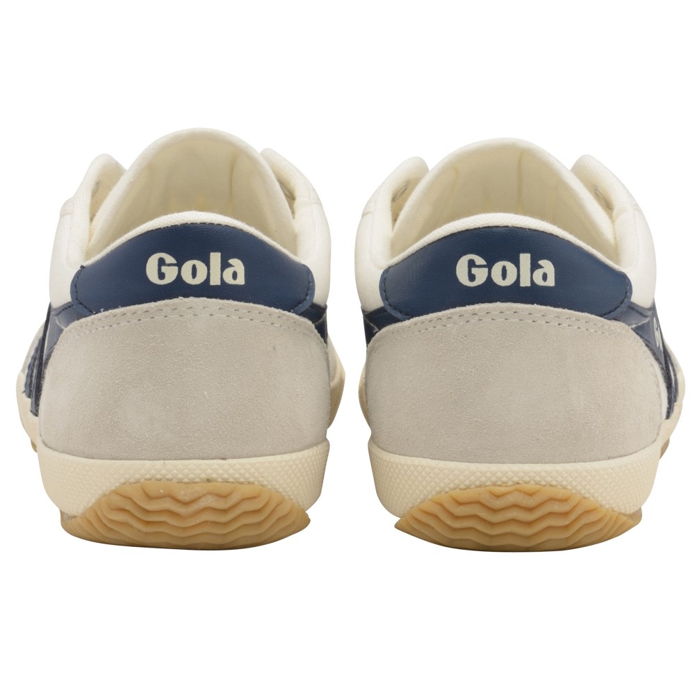 Gola Classics Men's Badminton Plimsoll Sneakers - Off White/Baltic