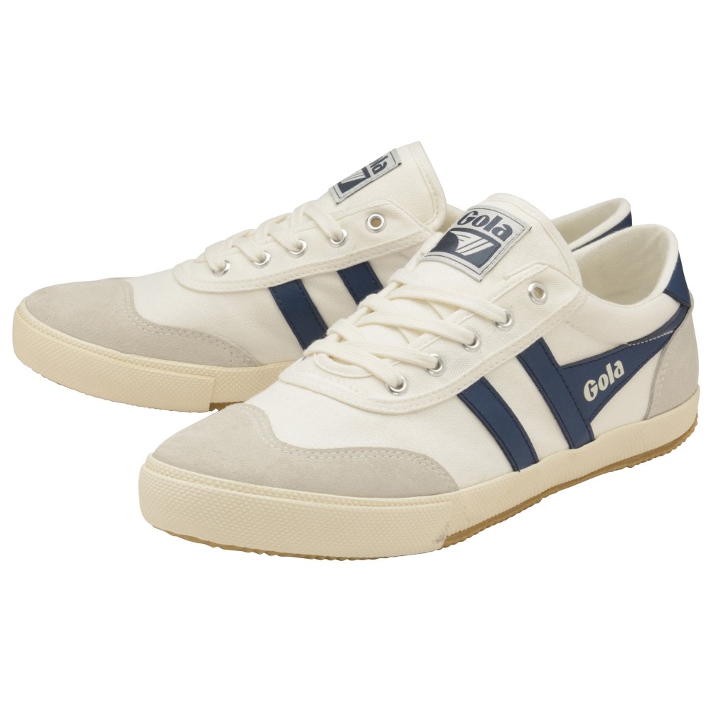 Gola Classics Men's Badminton Plimsoll Sneakers - Off White/Baltic