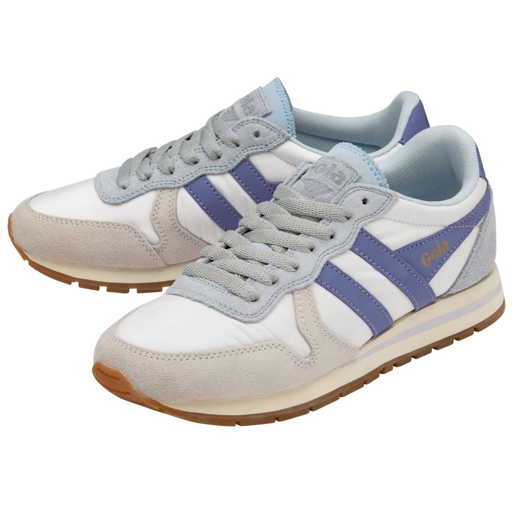 Gola Classics Women's Daytona Chute Sneakers - Off White/Ice Blue/Lavender