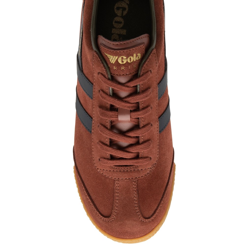 Gola Classics Men's Harrier Suede Sneakers - Rust/Navy/Khaki