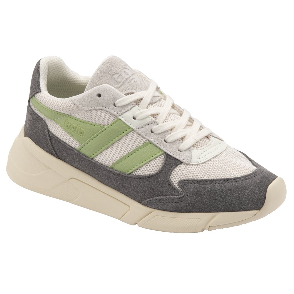Gola Classics Women's Tempest Sneakers - Off White/Ash/Patina Green