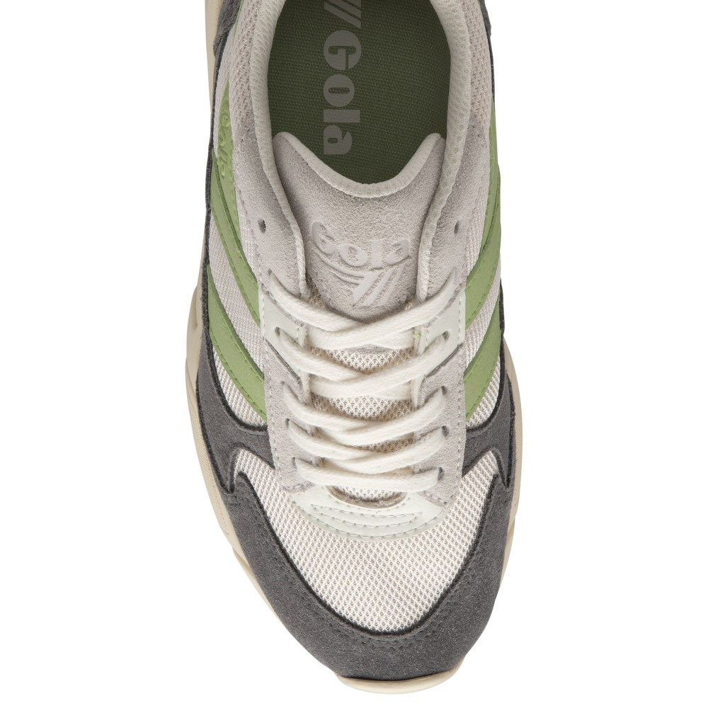 Gola Classics Women's Tempest Sneakers - Off White/Ash/Patina Green