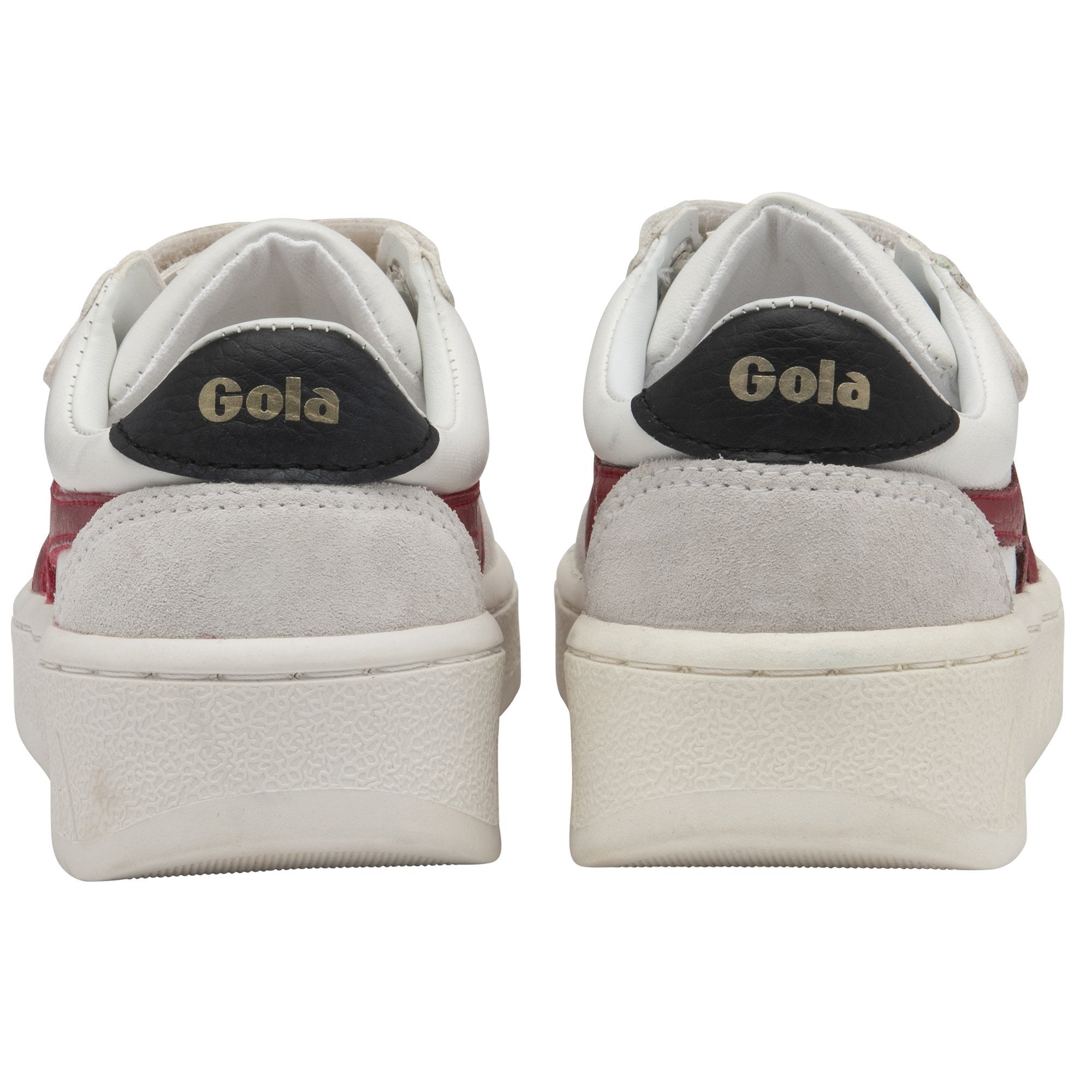 Gola Classics Kids' Grandslam Classic Strap Sneakers - White/Deep Red/Black