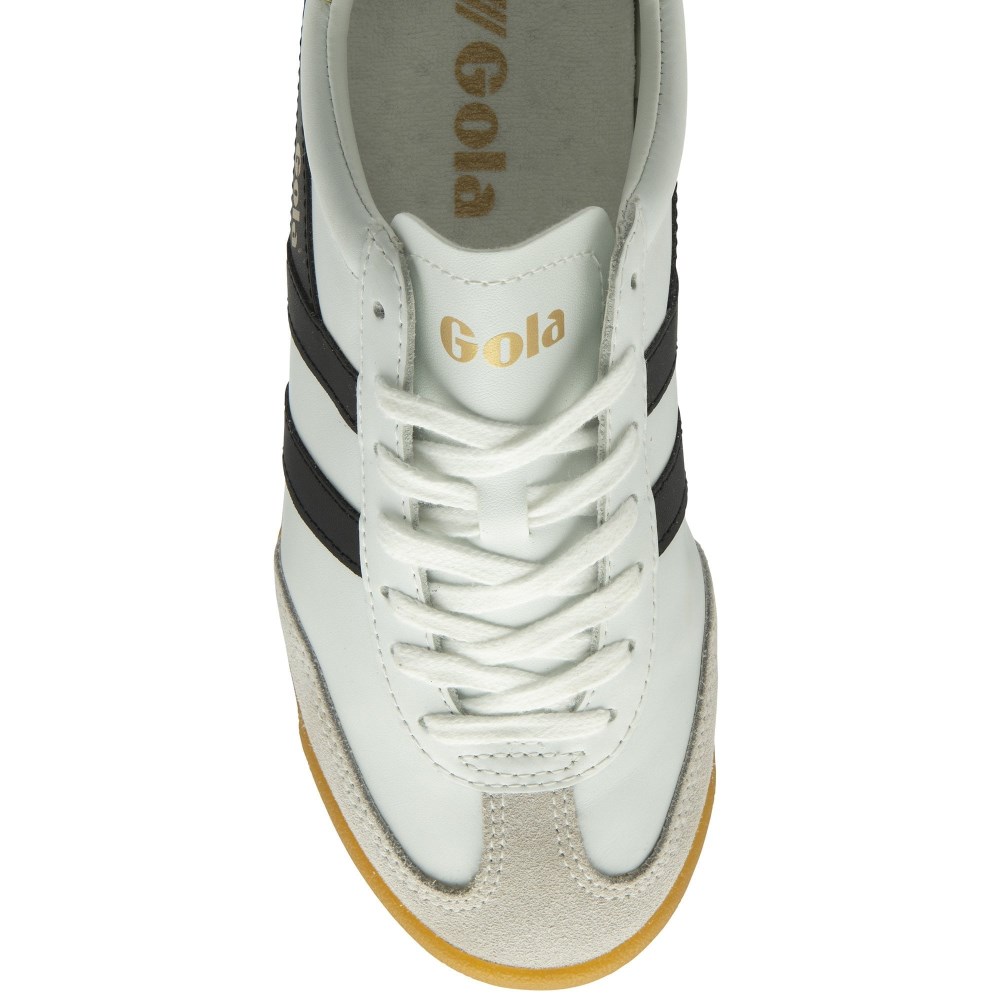 Gola Classics Women's Torpedo Leather Sneakers - White/Black/Lemon