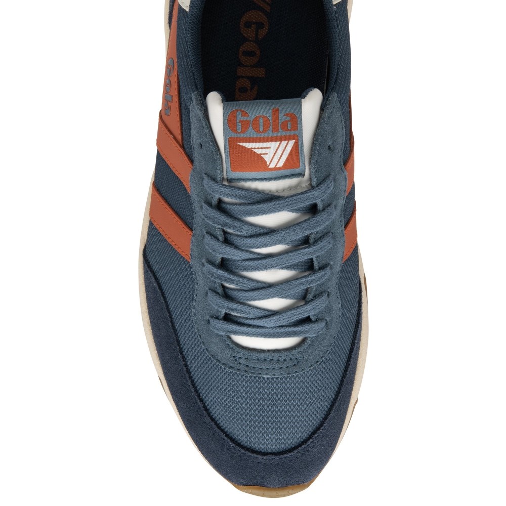Gola Classics Men's Jupiter Sneakers - Baltic/Navy/Moody Orange