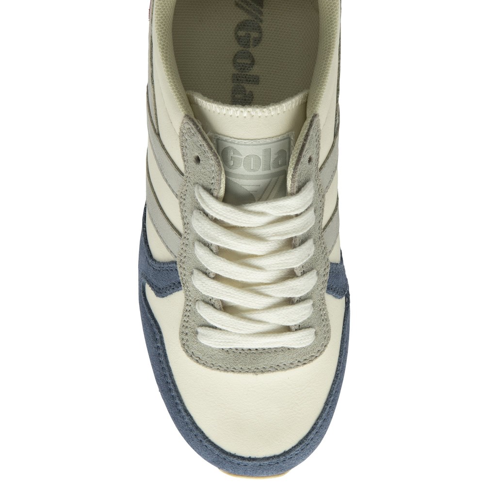 Gola Classics Women's Daytona Quadrant Sneakers - Off White/Moonlight/Silver/Deep Red