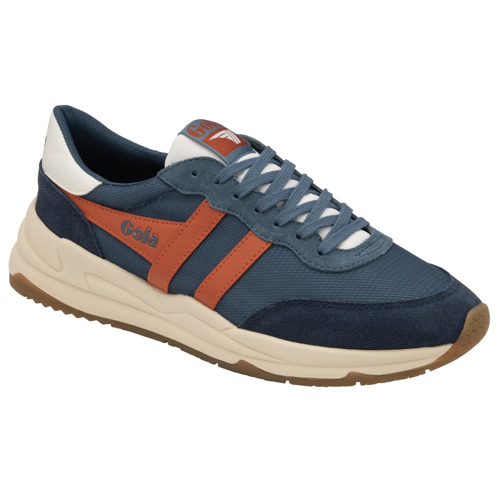 Gola Classics Men's Jupiter Sneakers - Baltic/Navy/Moody Orange