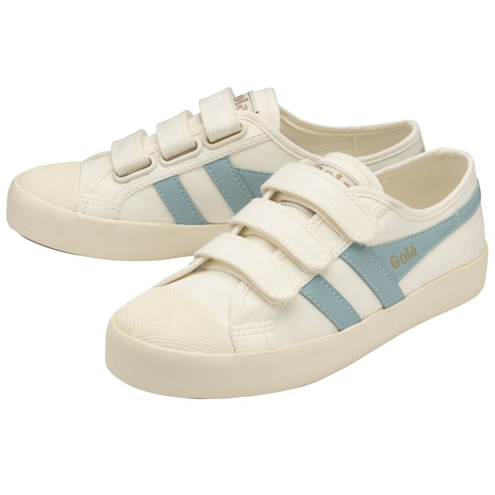 Vegan Gola Classics Women's Coaster Strap Sneakers - Off White/Powder Blue