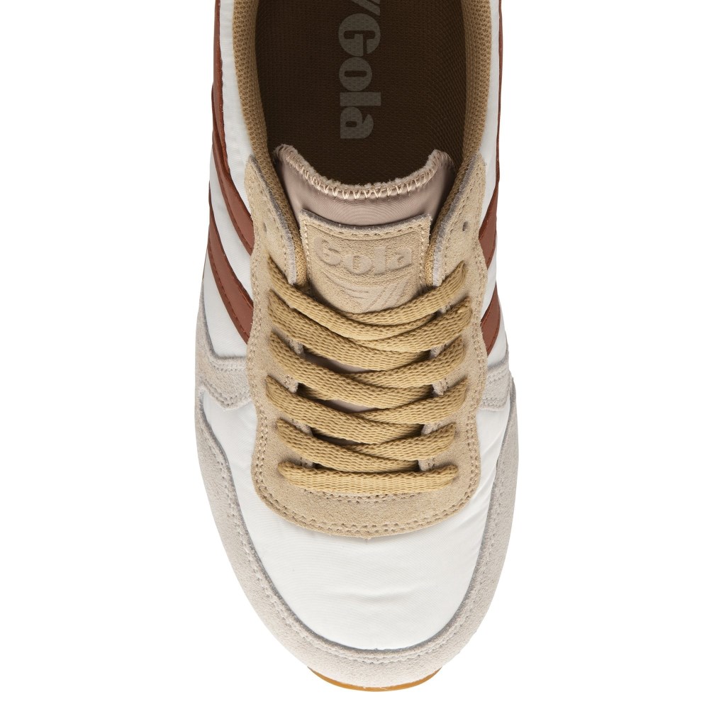 Gola Classics Women's Daytona Chute Sneakers - Off White/Oat/Orange Spice