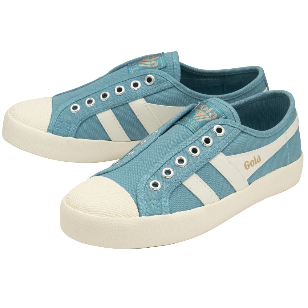 Vegan Gola Classics Women's Coaster Slip - Ocean/Off White