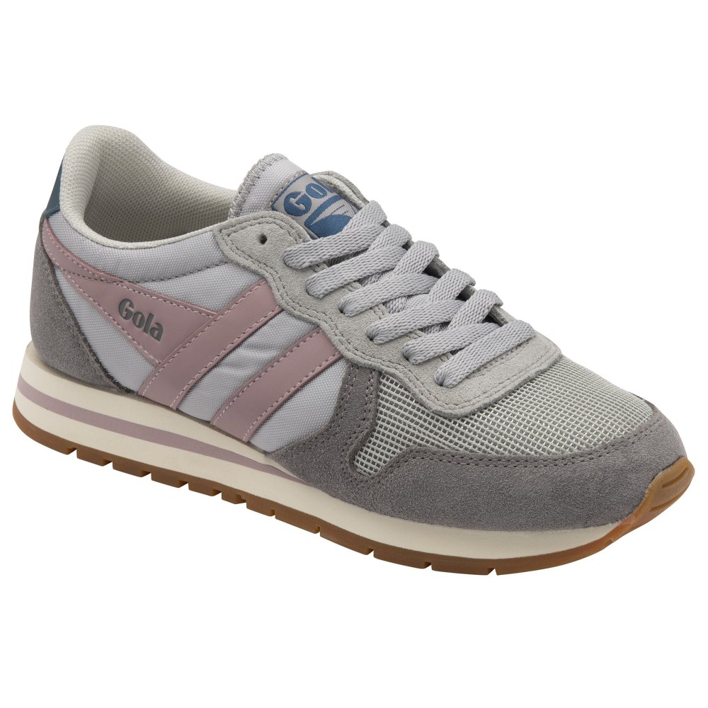 Gola Classics Women's Daytona Sneakers - Light Grey/Ash/Pastel Pink