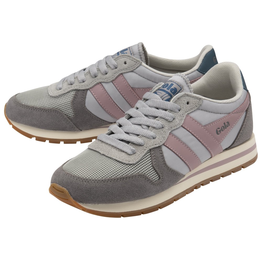 Gola Classics Women's Daytona Sneakers - Light Grey/Ash/Pastel Pink