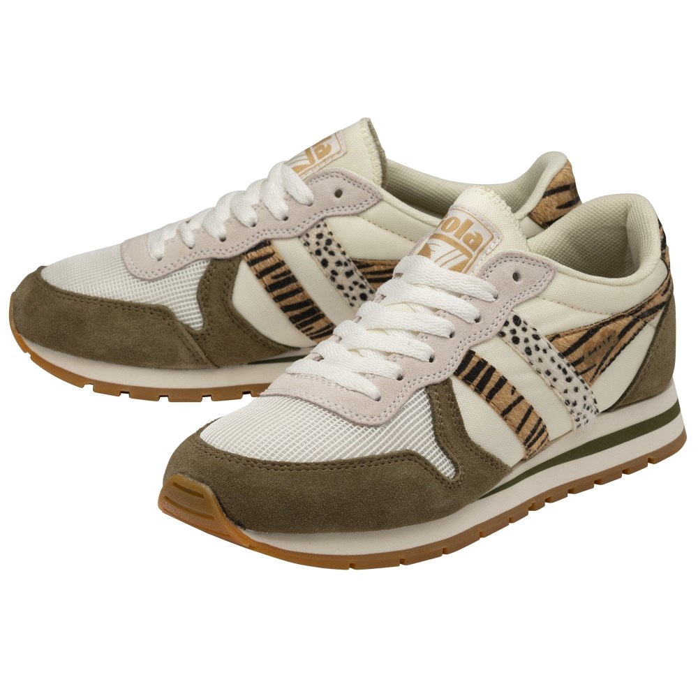 Gola Classics Women's Daytona Safari Sneakers - Off White/Khaki