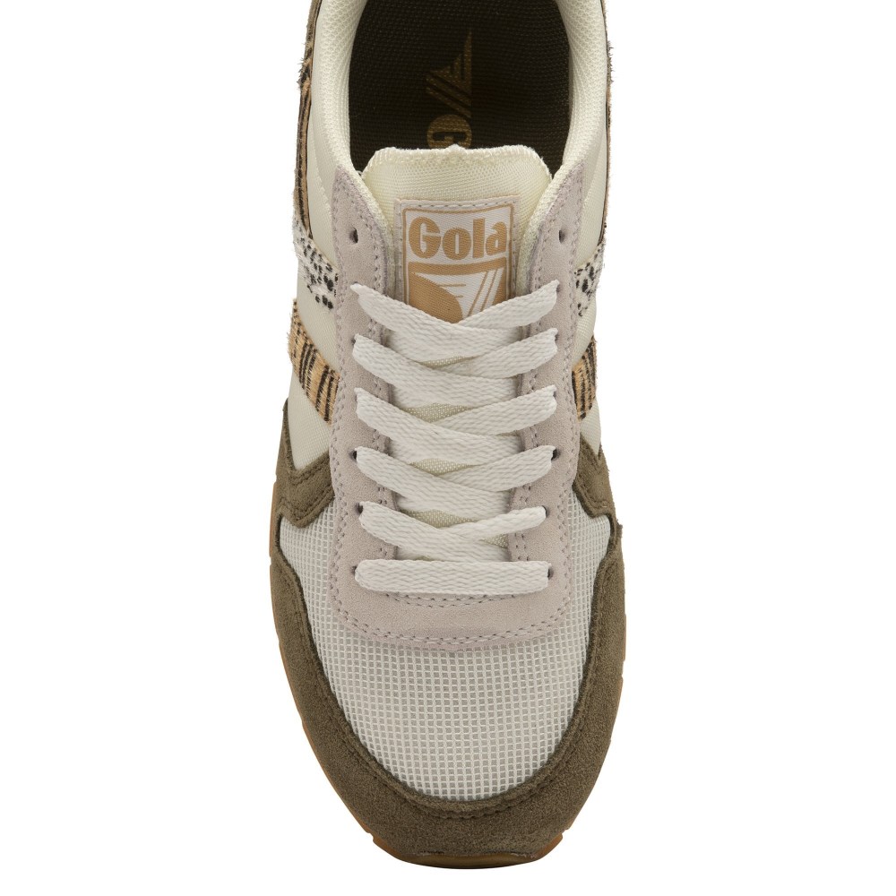 Gola Classics Women's Daytona Safari Sneakers - Off White/Khaki