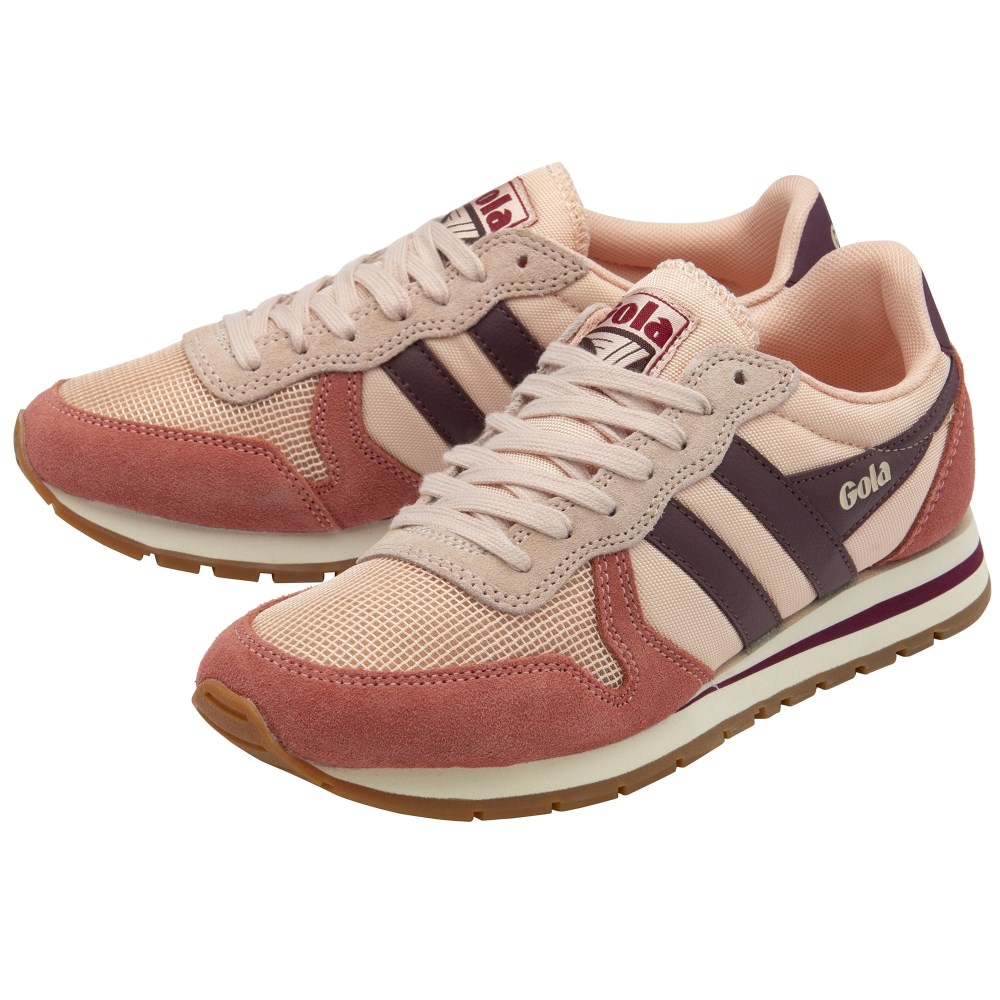 Gola Classics Women's Daytona Sneakers - Pearl Pink/Clay/Windsor Wine