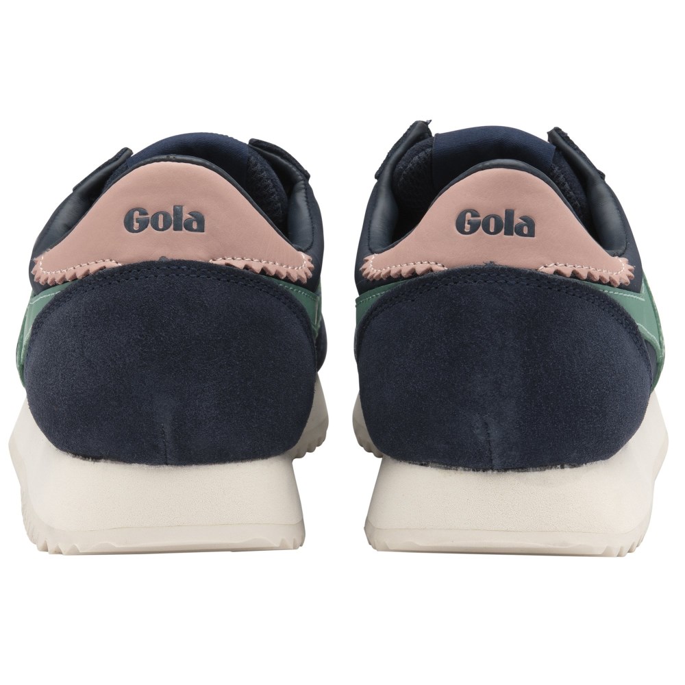 Gola Classics Women's Boston '78 Sneakers - Navy/Green Mist/Coral Pink