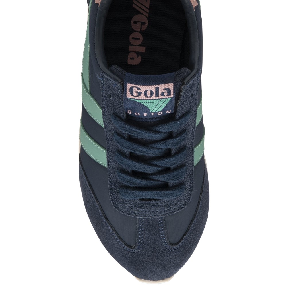 Gola Classics Women's Boston '78 Sneakers - Navy/Green Mist/Coral Pink