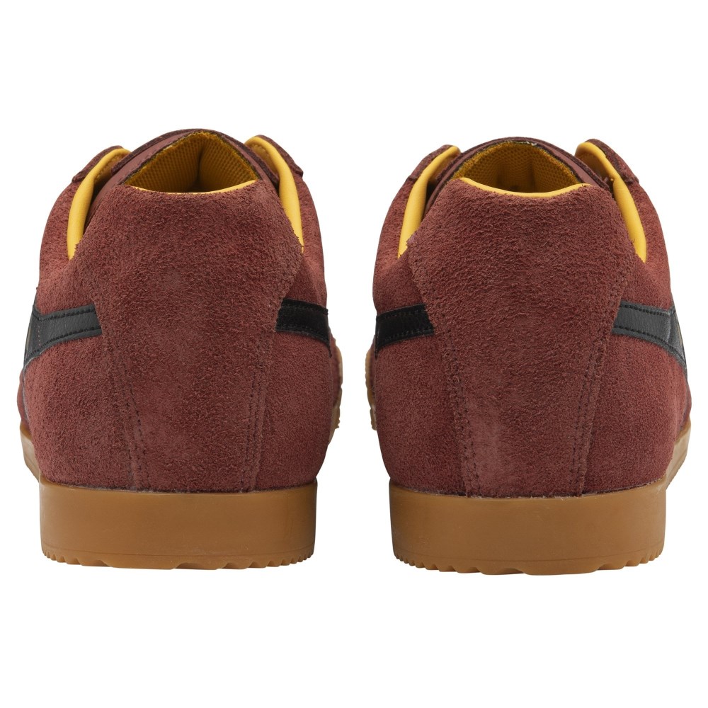 Gola Classics Men's Harrier Suede Sneakers - Red Ochre/Black/Sun