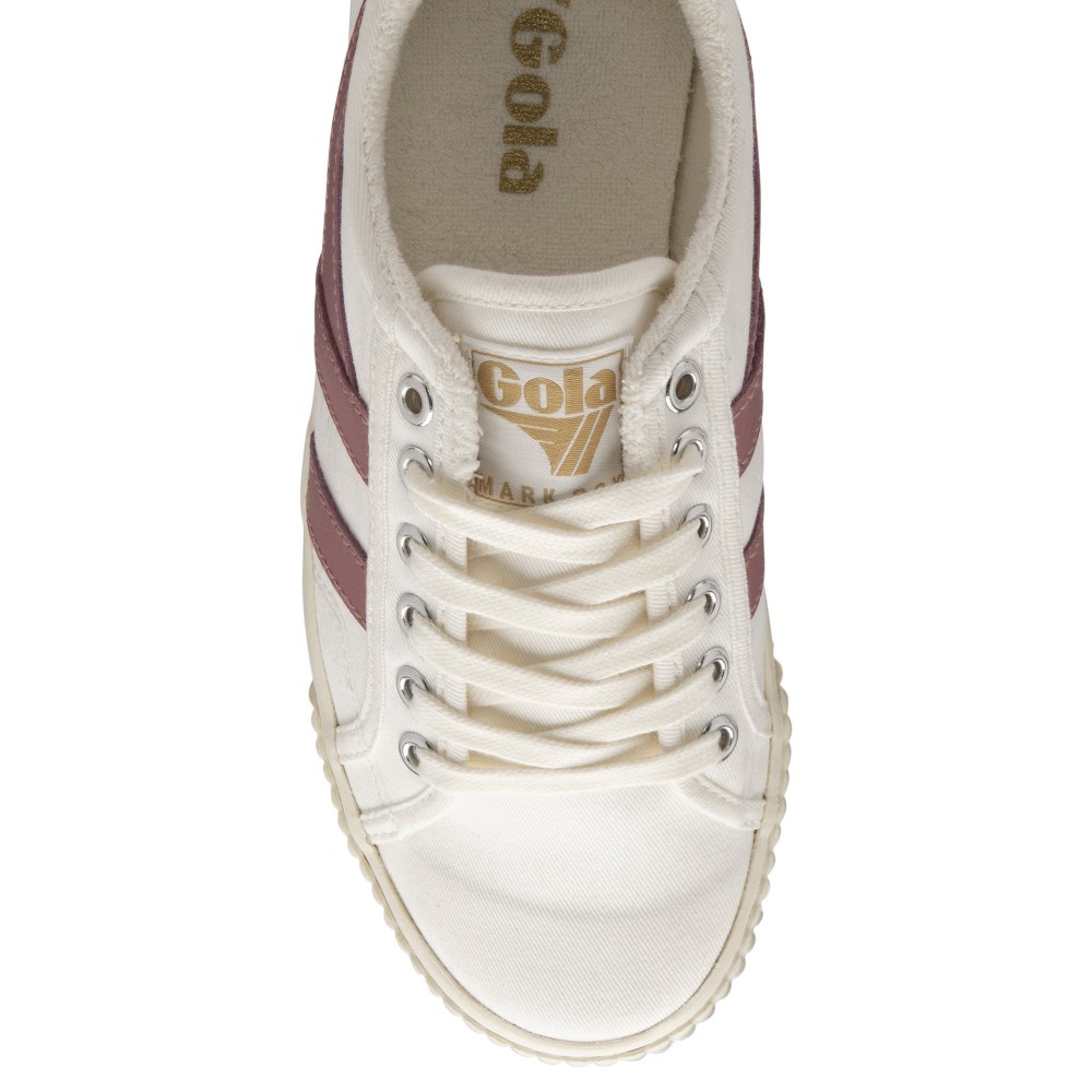 Vegan Gola Classics Women's Tennis Mark Cox Sneakers - Off White/Dusty Rose