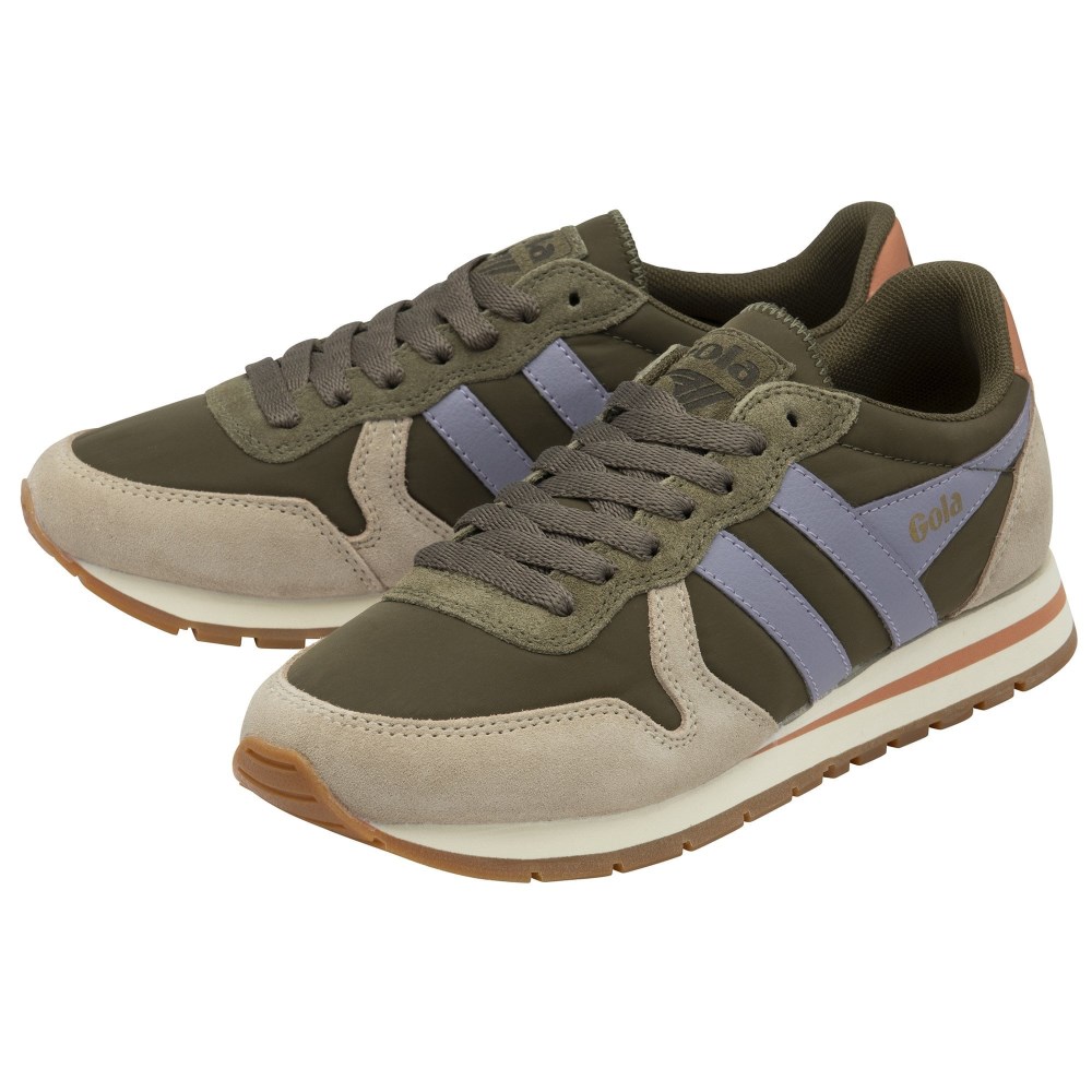 Gola Classics Women's Daytona Chute Sneakers - Khaki/Bone/Lavender