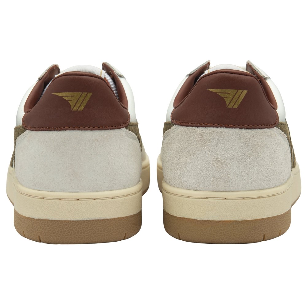Gola Classics Men's Hawk Sneakers - White/Khaki/Rust