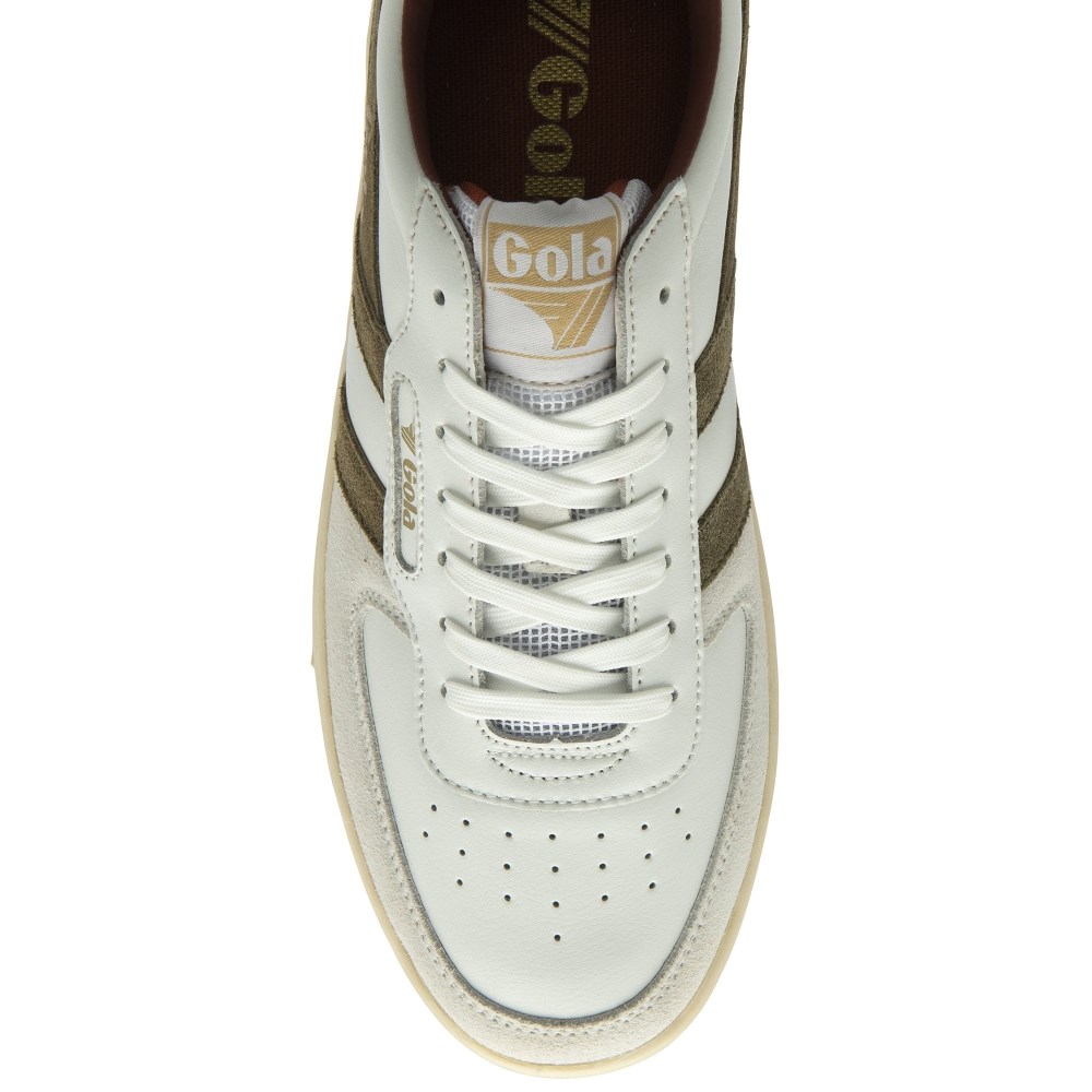 Gola Classics Men's Hawk Sneakers - White/Khaki/Rust