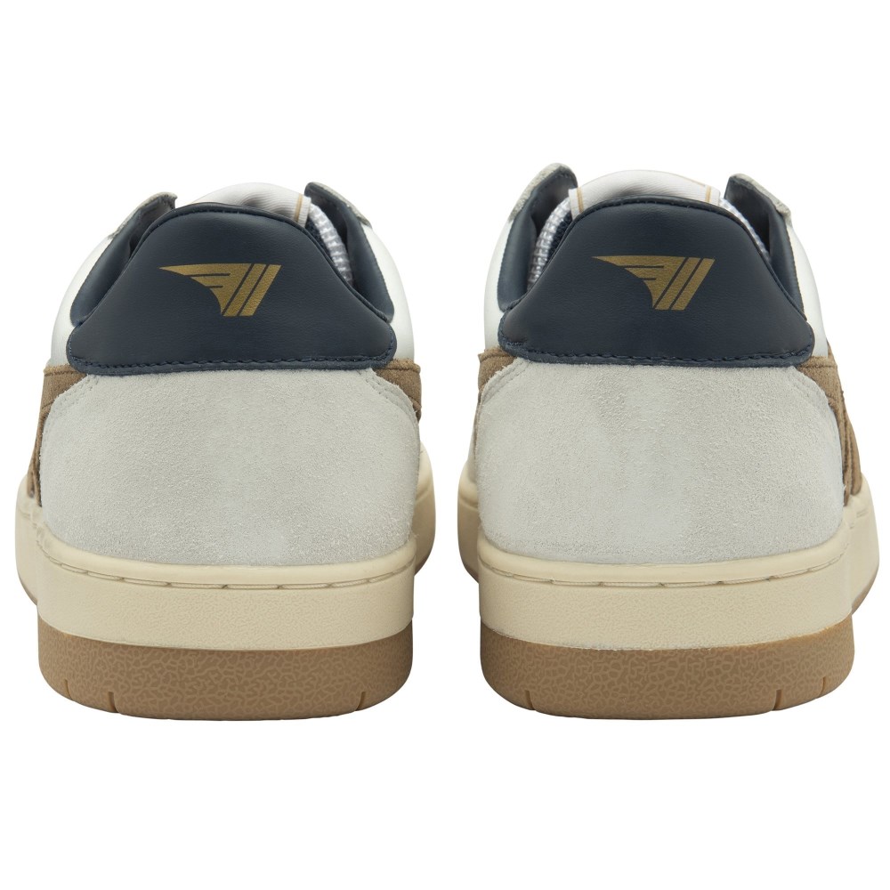Gola Classics Men's Hawk Sneakers - White/Tobacco/Navy
