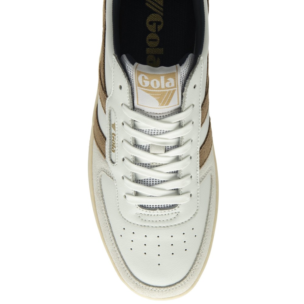 Gola Classics Men's Hawk Sneakers - White/Tobacco/Navy
