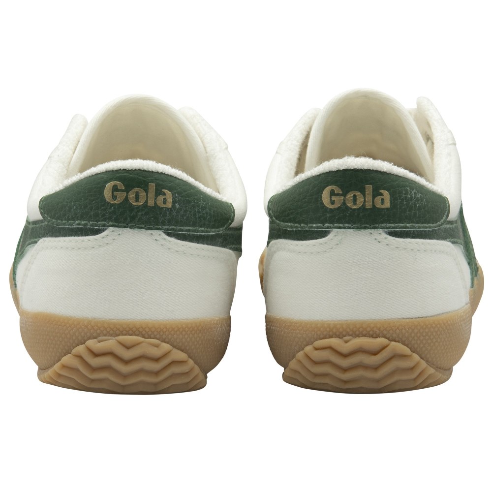 Vegan Gola Classics Women's Stratus Plimsoll Sneakers - Off White/Green/Gum