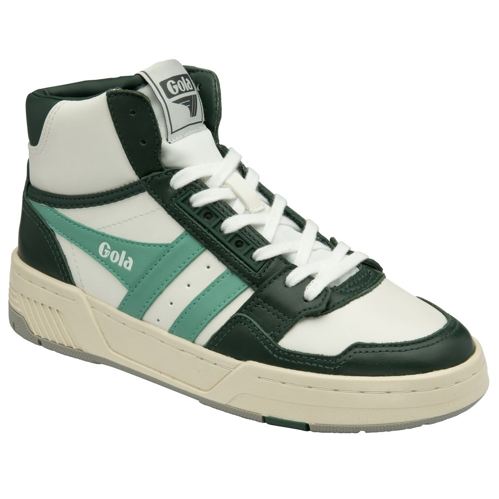 Gola Classics Women's Challenge High Sneakers - White/Green/Sea Mist