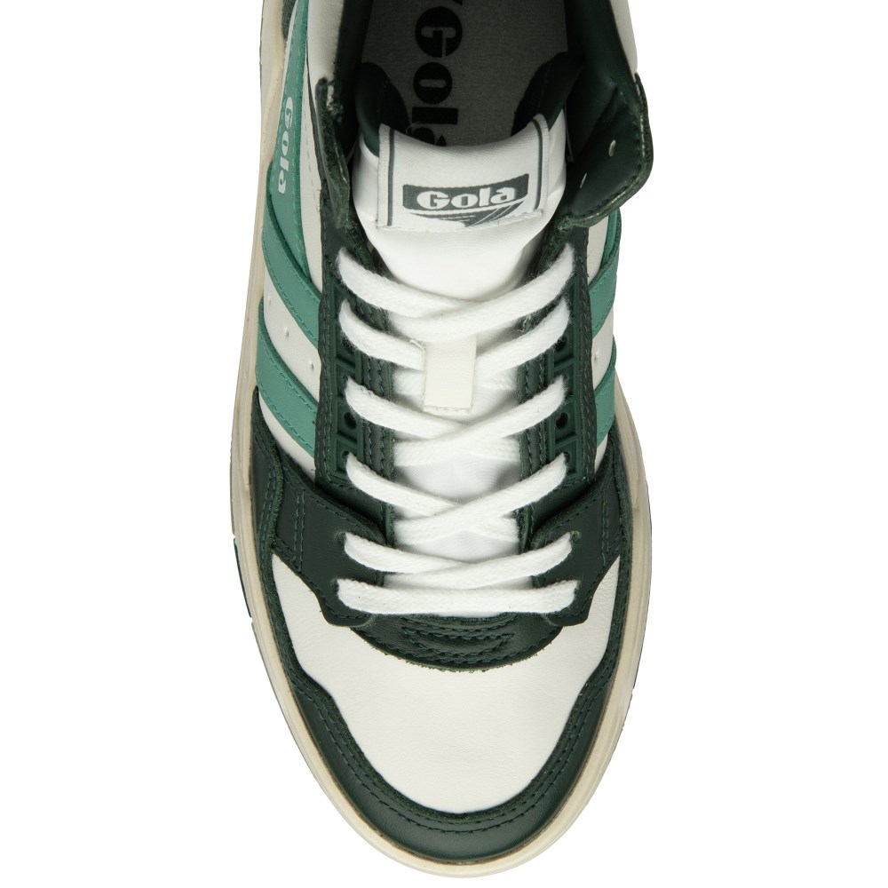 Gola Classics Women's Challenge High Sneakers - White/Green/Sea Mist