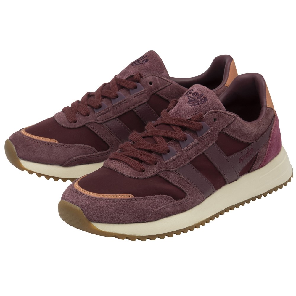 Gola Classics Women's Chicago Sneakers - Windsor Wine/Windsor Wine/Terracotta