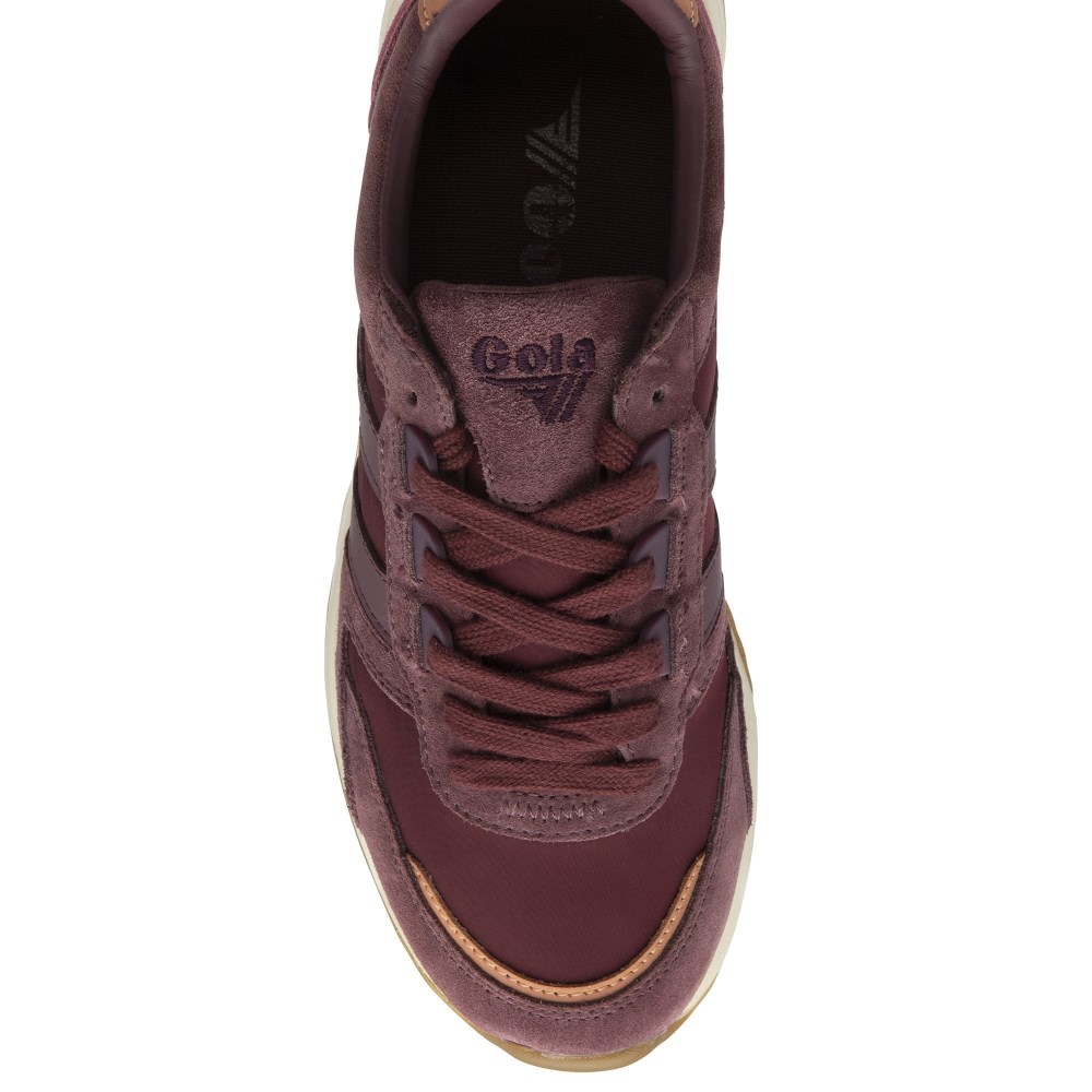 Gola Classics Women's Chicago Sneakers - Windsor Wine/Windsor Wine/Terracotta