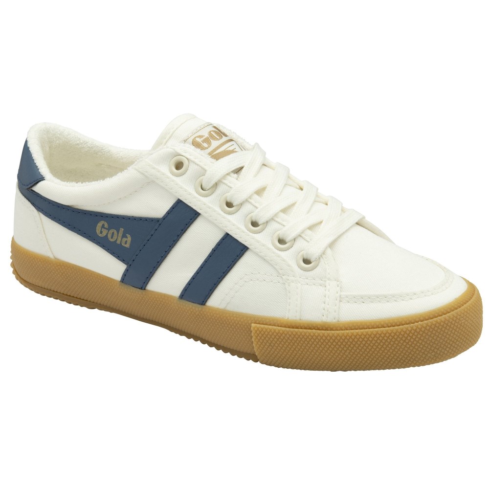 Vegan Gola Classics Women's Stratus Plimsoll Sneakers - Off White/Moonlight/Gum
