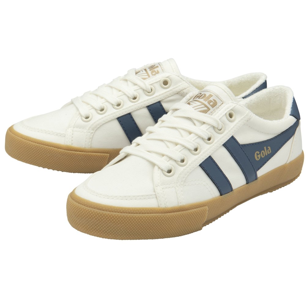 Vegan Gola Classics Women's Stratus Plimsoll Sneakers - Off White/Moonlight/Gum