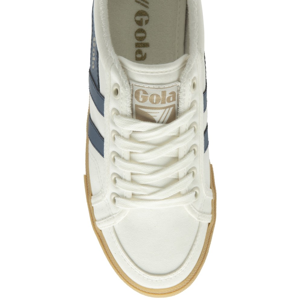 Vegan Gola Classics Women's Stratus Plimsoll Sneakers - Off White/Moonlight/Gum