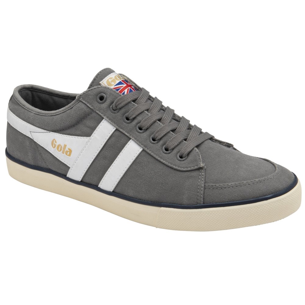 Vegan Gola Classics Men's Comet Plimsoll Sneakers - Ash/White/Navy