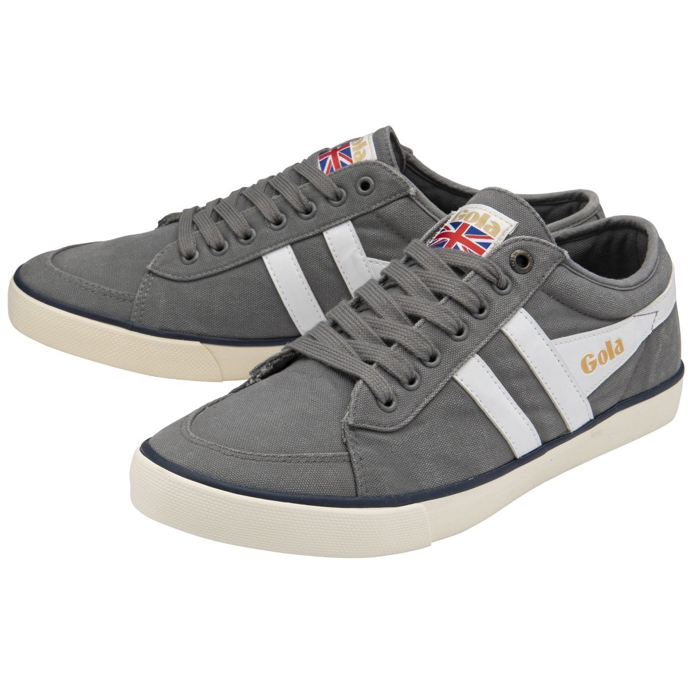 Vegan Gola Classics Men's Comet Plimsoll Sneakers - Ash/White/Navy