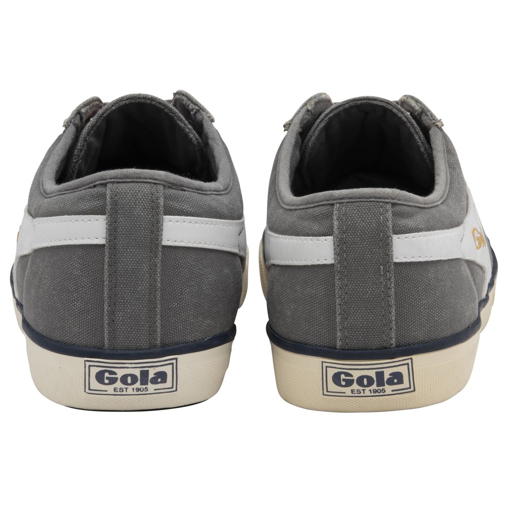 Vegan Gola Classics Men's Comet Plimsoll Sneakers - Ash/White/Navy