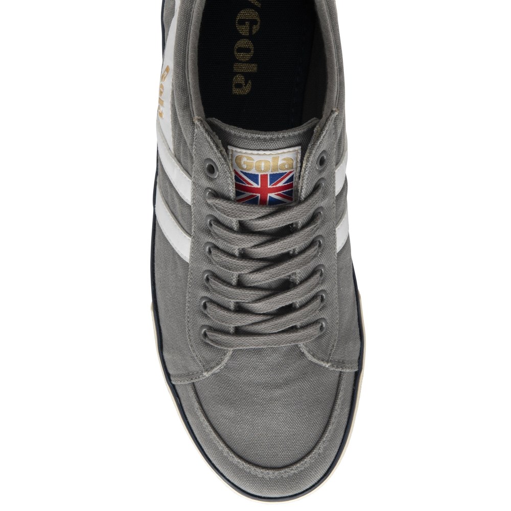Vegan Gola Classics Men's Comet Plimsoll Sneakers - Ash/White/Navy