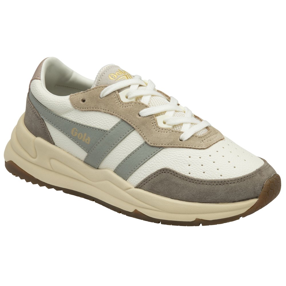 Gola Classics Women's Saturn Quadrant Sneakers - Off White/Rhino/Light Grey