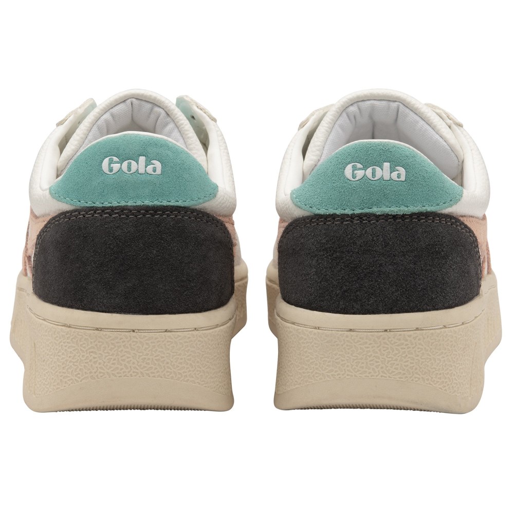 Gola Classics Women's Grandslam Trident Sneakers - White/Pearl Pink/Sea Mist