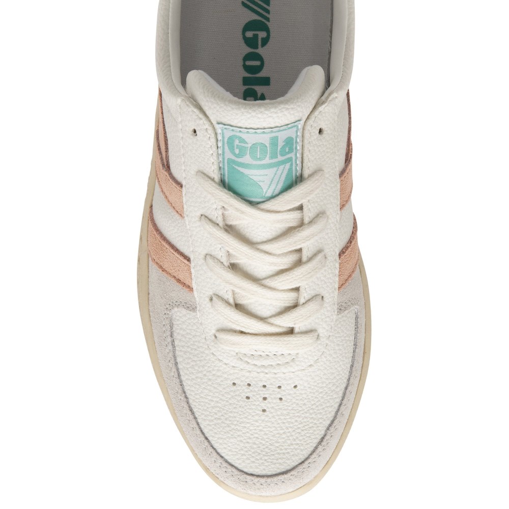 Gola Classics Women's Grandslam Trident Sneakers - White/Pearl Pink/Sea Mist
