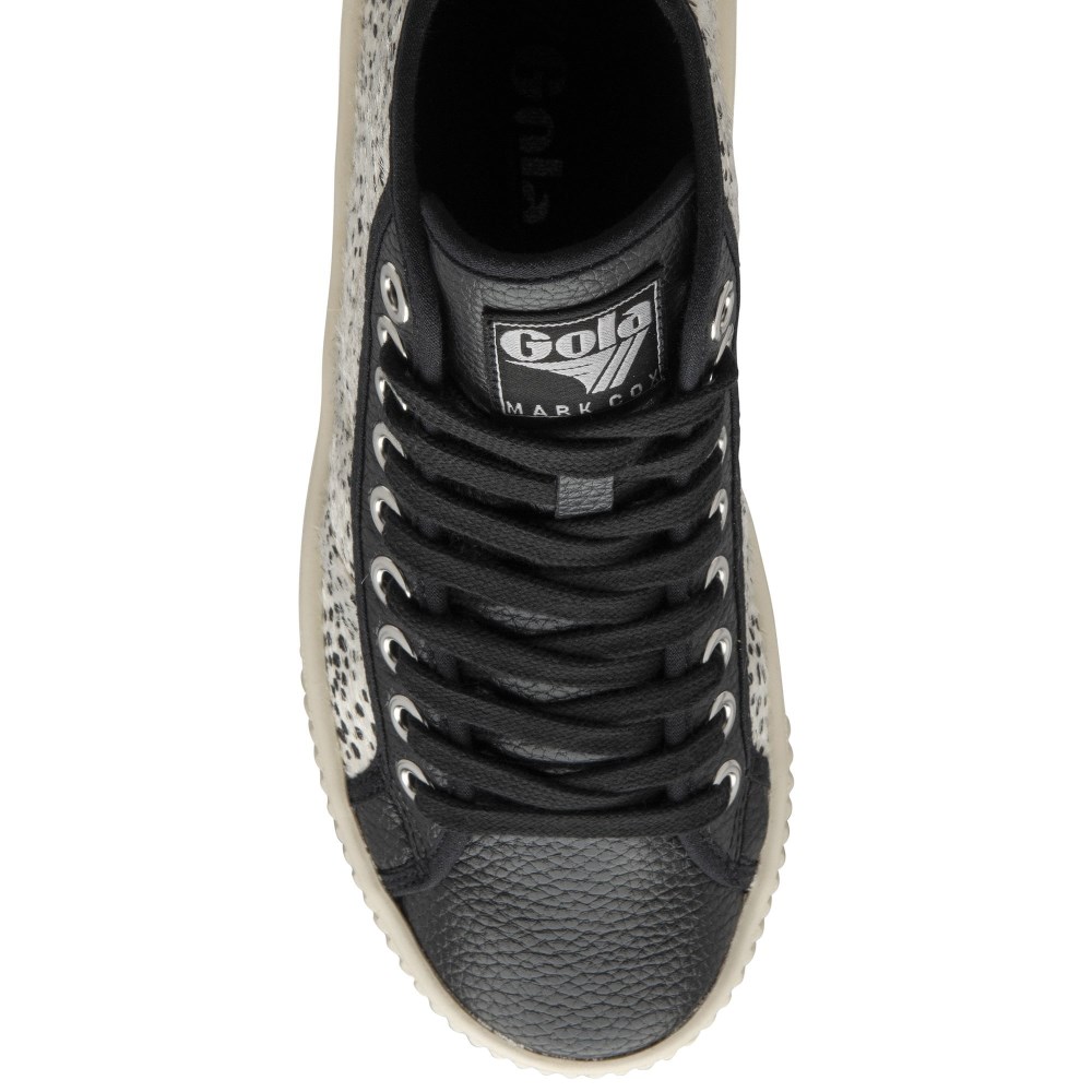 Vegan Gola Classics Women's Baseline High Safari Pure - Black/Cheetah